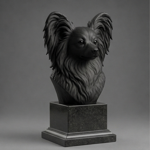 Busto Papillon Preto Carbono - frente esquerda