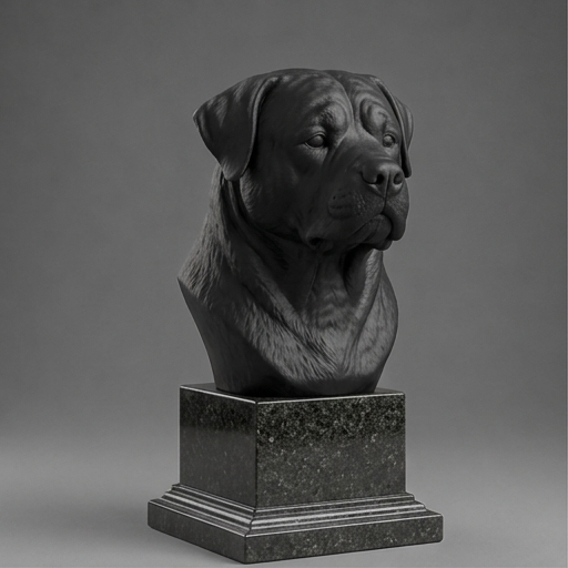 Busto 059-rottweiler - Preto Carbono