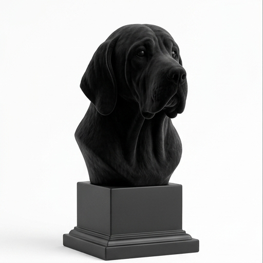 Busto 072-weimaraner - Preto Carbono