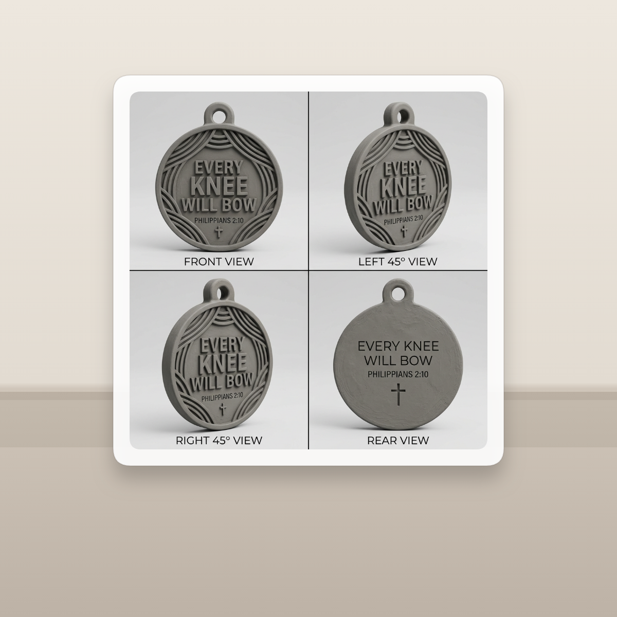 Medalhão de Adoração - Figura em Reverência - contexto
