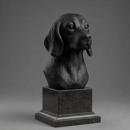 Busto 008-beagle - Preto Carbono
