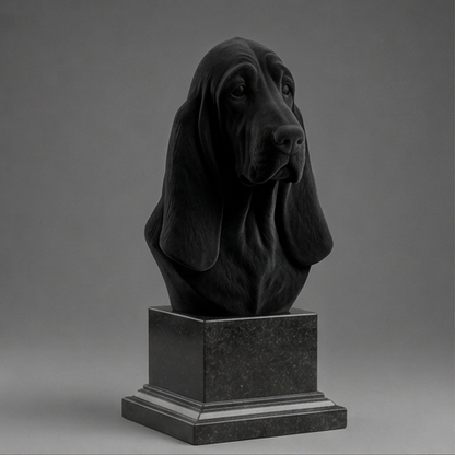 Busto Decorativo Personalizado Bloodhound | Escultura 3D com Nome Gravado