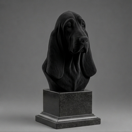 Busto Decorativo Personalizado Bloodhound | Escultura 3D com Nome Gravado
