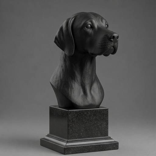 Busto 016-hungarian-vizsla - Preto Carbono