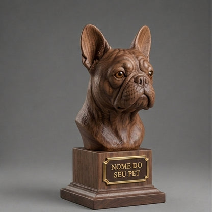 Busto Decorativo Bulldog Franc�s Personalizado