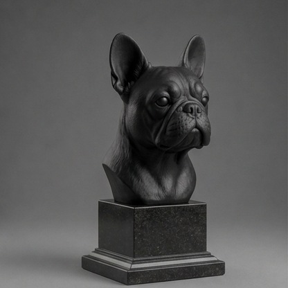 Busto 017-french-bulldog - Preto Carbono