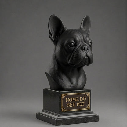 Busto Decorativo Bulldog Franc�s Personalizado