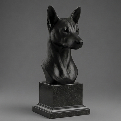 Busto 025-dachshund - Preto Carbono