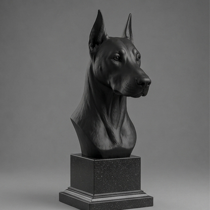 Busto 026-doberman - Preto Carbono