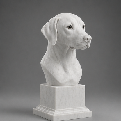 Busto Decorativo Dálmata Personalizado | Escultura Artesanal em 7 Materiais (da sua escolha)