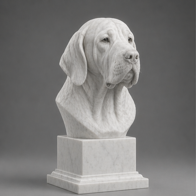 Busto Decorativo Fila Brasileiro Personalizado | Escultura Artesanal em 7 Materiais (da sua escolha)