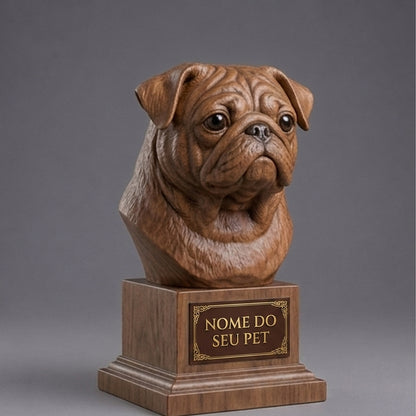 Personalized Pug Decorative Bust