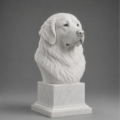 Busto Decorativo Leonberger Personalizado | Escultura Artesanal em 7 Materiais (da sua escolha)
