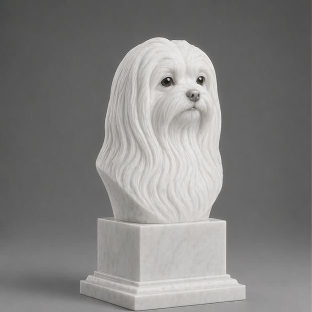Busto Decorativo Maltês Personalizado | Escultura Artesanal em 7 Materiais (da sua escolha)