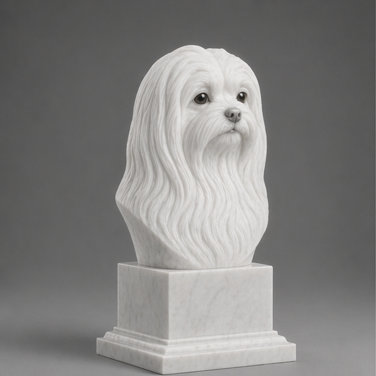 Busto Decorativo Maltês Personalizado | Escultura Artesanal em 7 Materiais (da sua escolha)