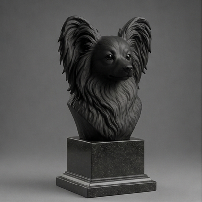 Busto Papillon Preto Carbono - frente esquerda