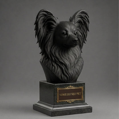 Personalized Papillon Decorative Bust