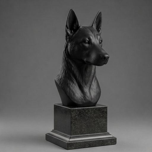 Busto 049-german-shepherd - Preto Carbono