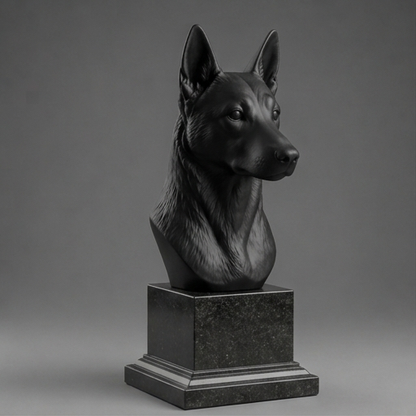 Busto 049-german-shepherd - Preto Carbono