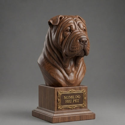 Custom Shar Pei Decorative Bust