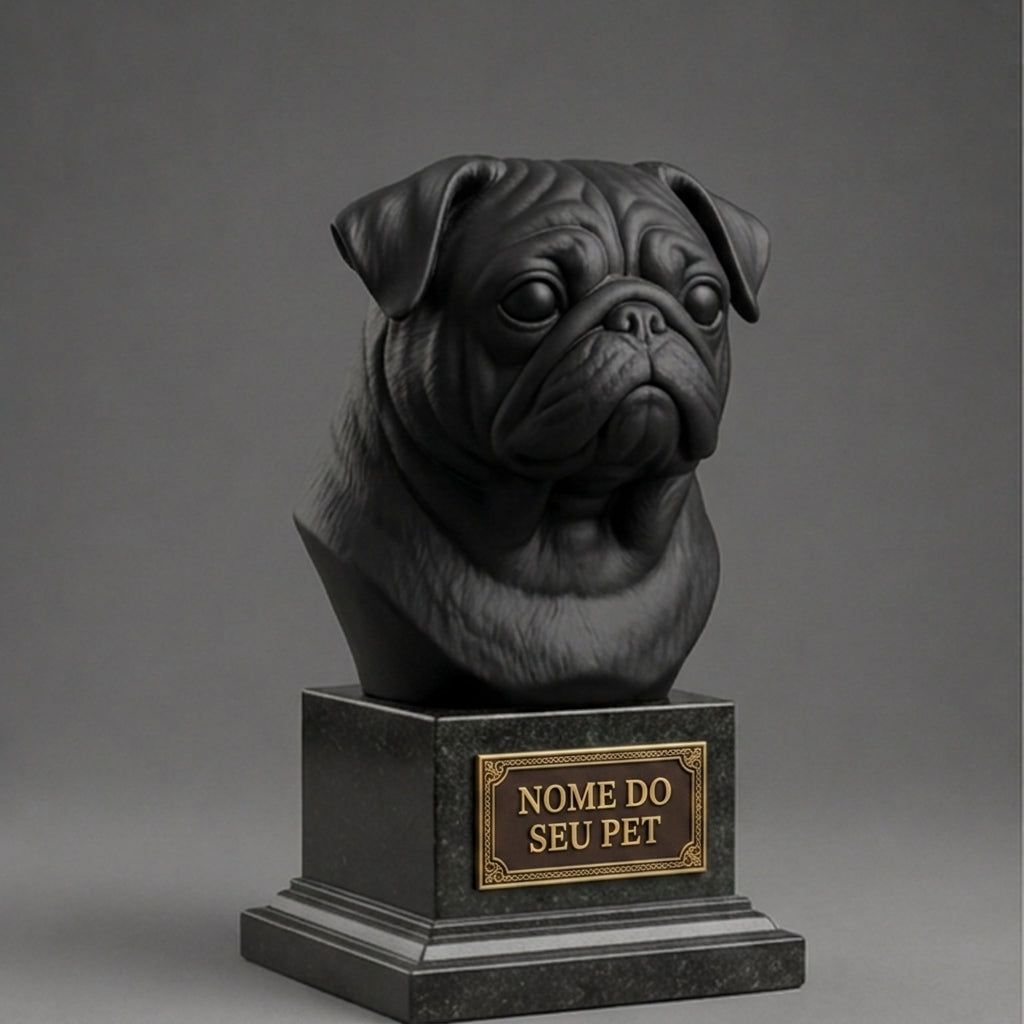 Personalized Pug Decorative Bust