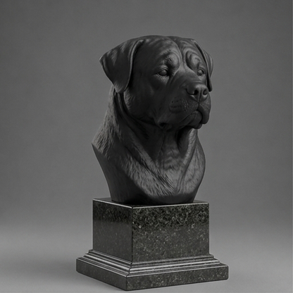 Busto 059-rottweiler - Preto Carbono