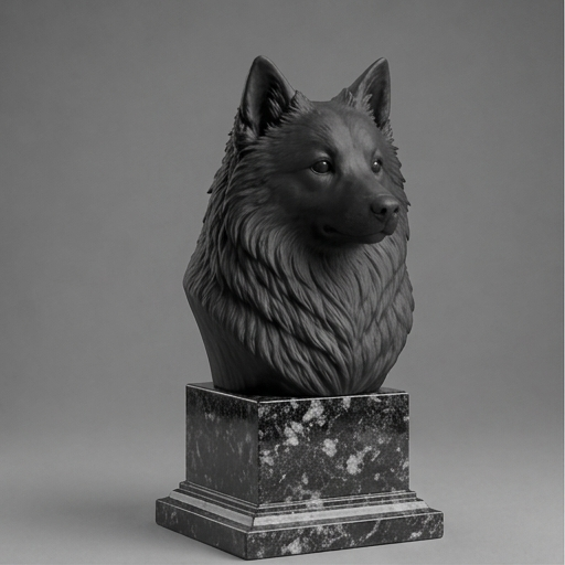Busto 061-samoyed - Preto Carbono
