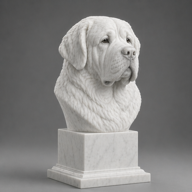 Busto Decorativo São Bernardo Personalizado | Escultura Artesanal em 7 Materiais (da sua escolha)