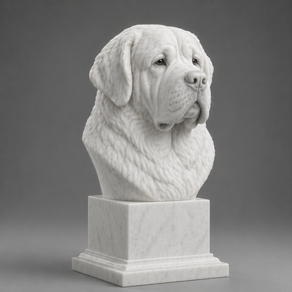 Busto Decorativo São Bernardo Personalizado | Escultura Artesanal em 7 Materiais (da sua escolha)