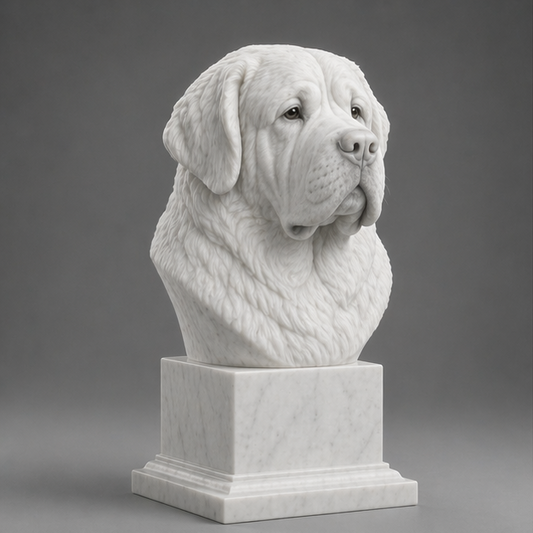 Busto Decorativo São Bernardo Personalizado | Escultura Artesanal em 7 Materiais (da sua escolha)