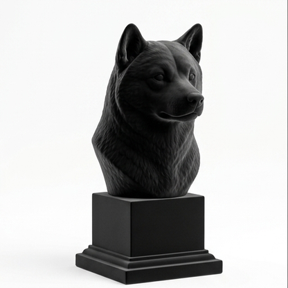 Busto 069-shiba-inu - Preto Carbono