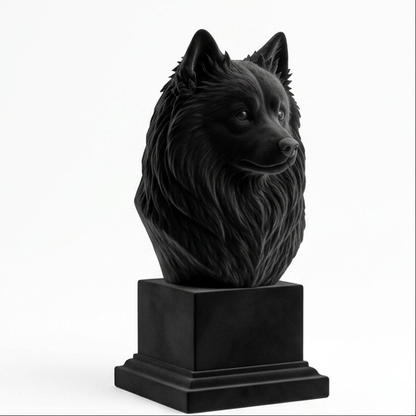 Busto 071-japanese-spitz - Preto Carbono