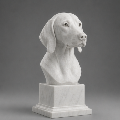 Busto Decorativo Staffordshire Bull Terrier Personalizado | Escultura Artesanal em 7 Materiais (da sua escolha)