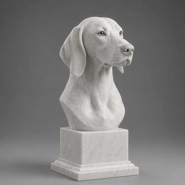 Busto Decorativo Tosa Inu Personalizado | Escultura Artesanal em 7 Materiais (da sua escolha)