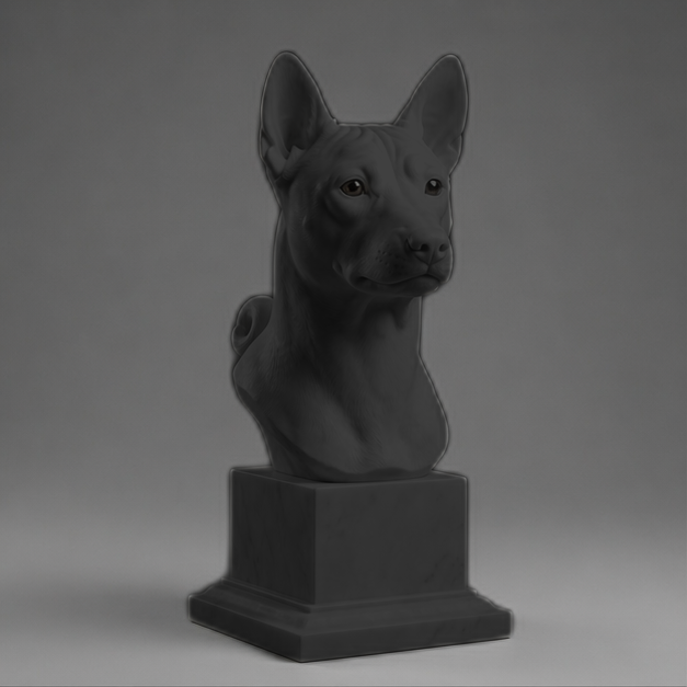 Busto Decorativo Weimaraner Personalizado | Escultura Artesanal em 7 Materiais (da sua escolha)