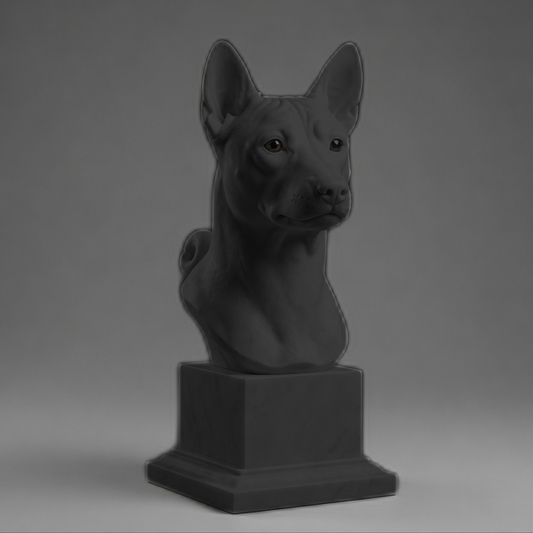 Busto Decorativo Weimaraner Personalizado | Escultura Artesanal em 7 Materiais (da sua escolha)