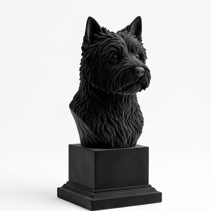 Busto 074-west-highland-white-terrier - Preto Carbono