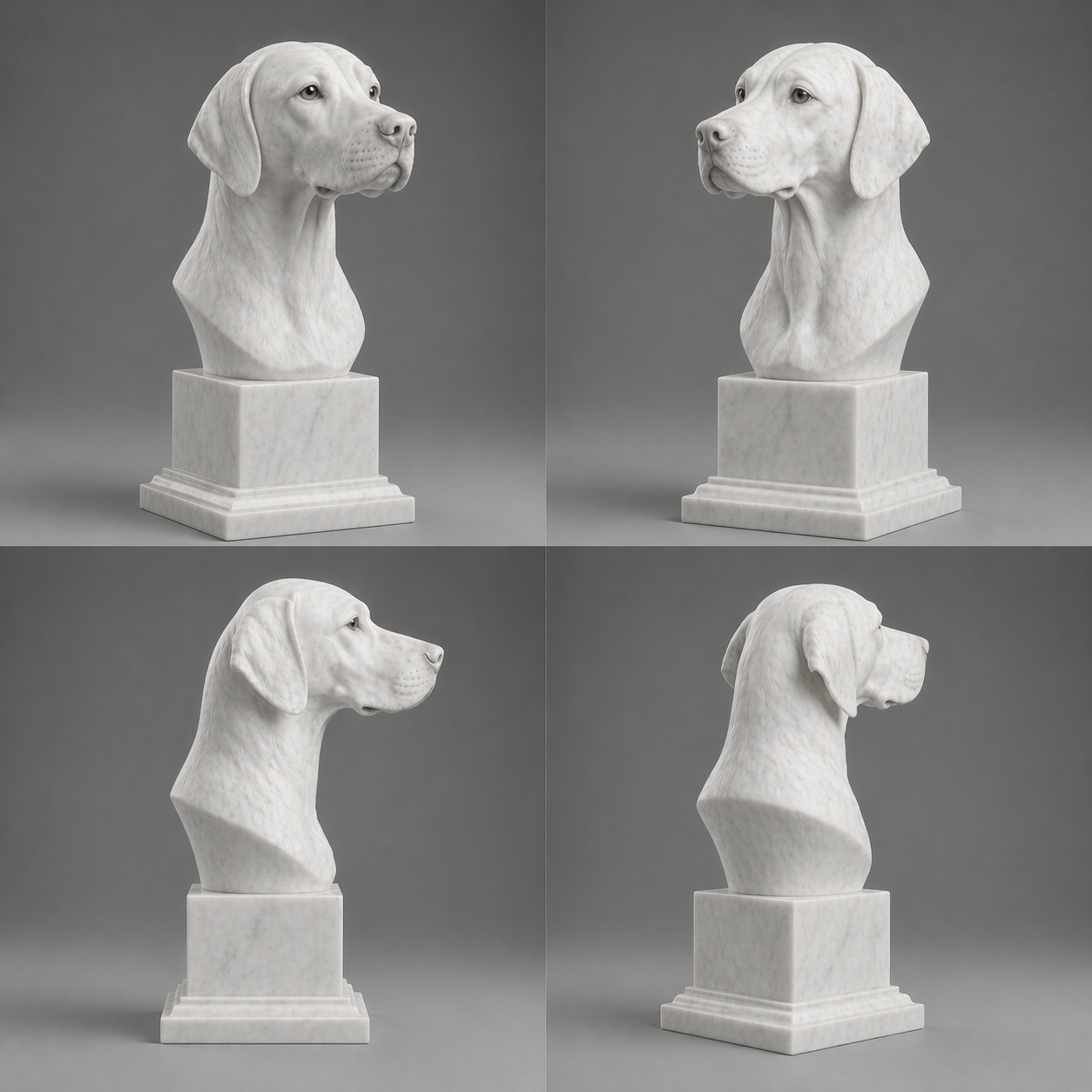 Busto Braco Hungaro — fundo branco