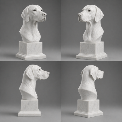 Busto Braco Hungaro — fundo branco