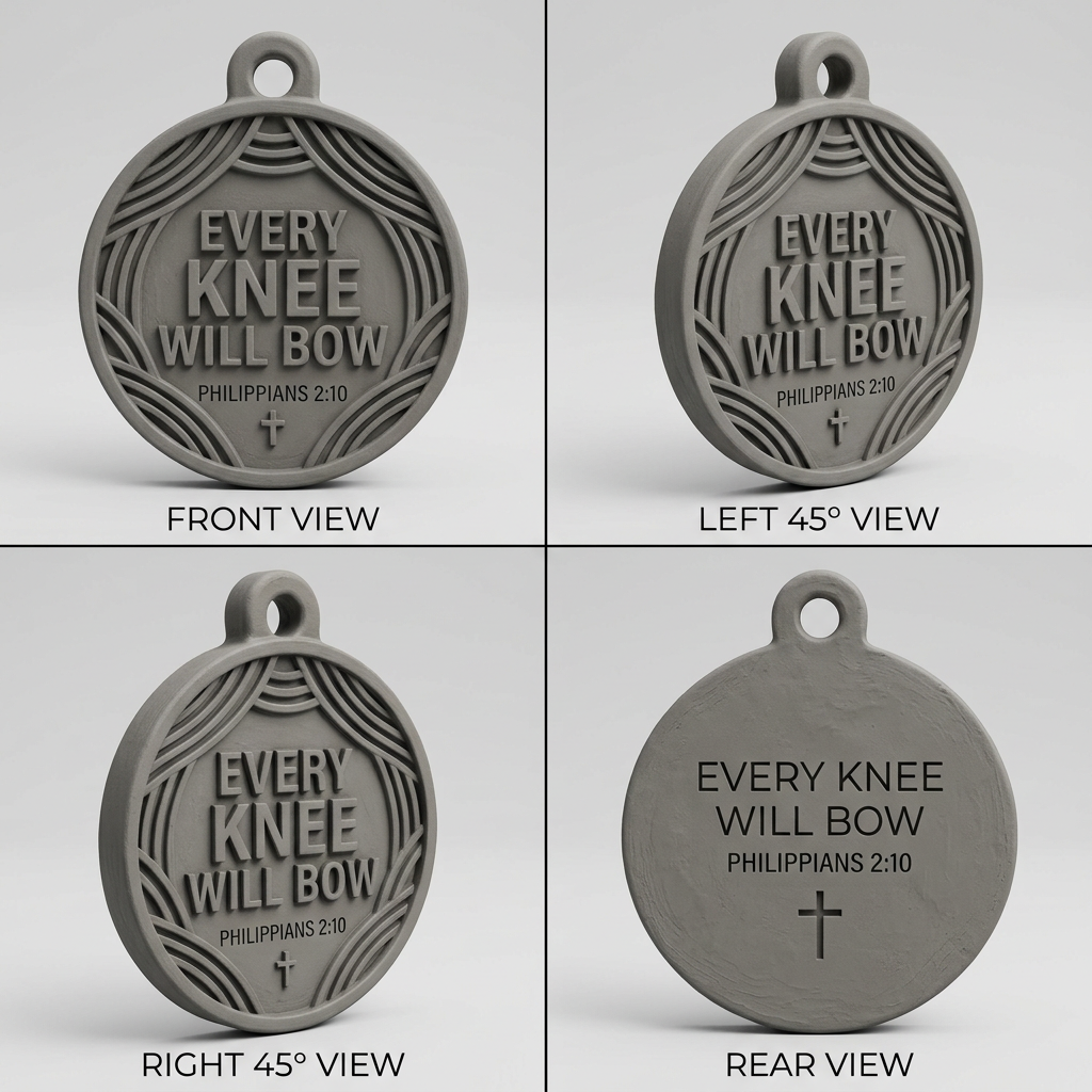 Adoration Medallion - Figure in Reverence