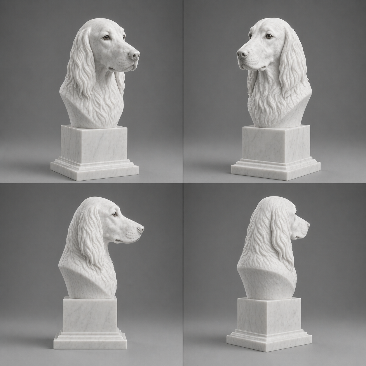 Busto Irish Setter — fundo branco