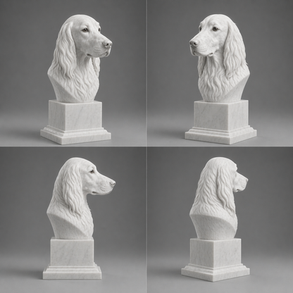 Busto Irish Setter — fundo branco
