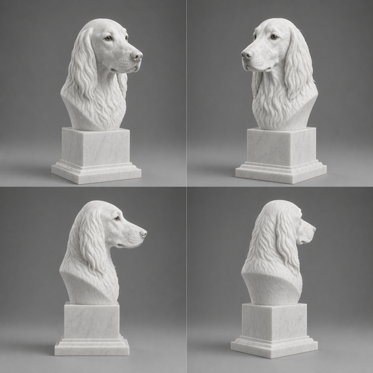 Busto Irish Setter — fundo branco