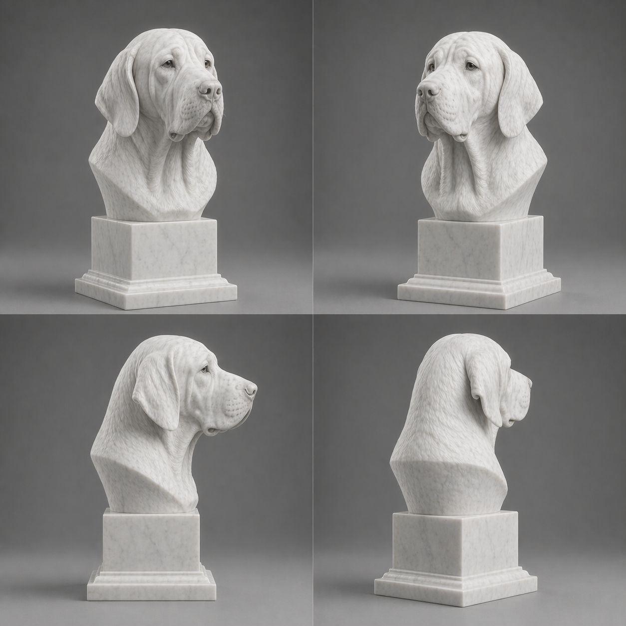 Busto Weimaraner — fundo branco