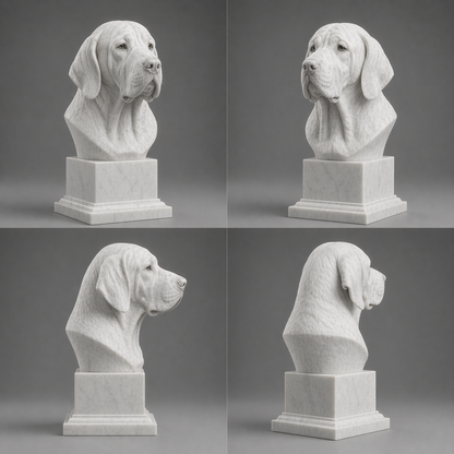 Busto Weimaraner — fundo branco