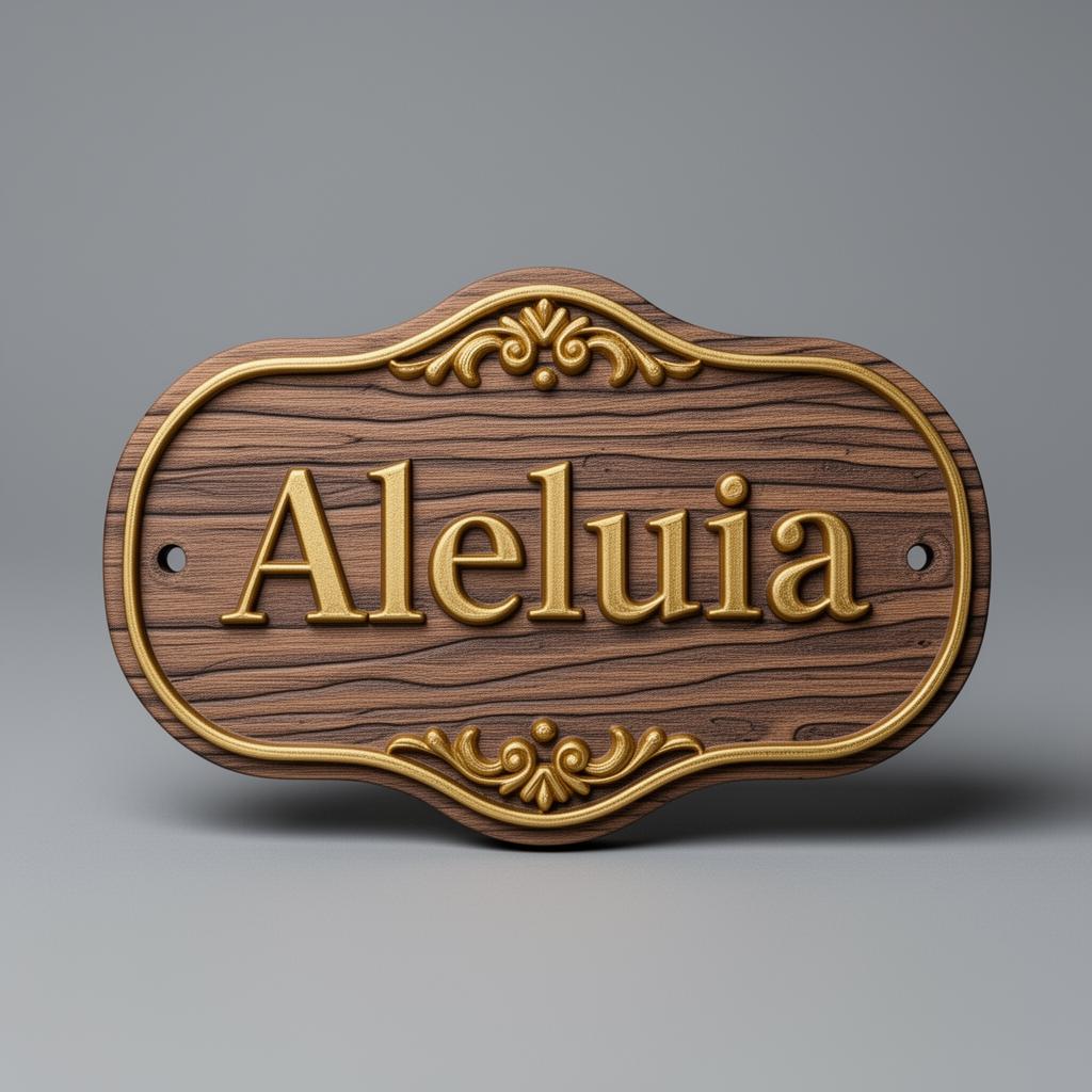 Placa Cristã Páscoa - Aleluia