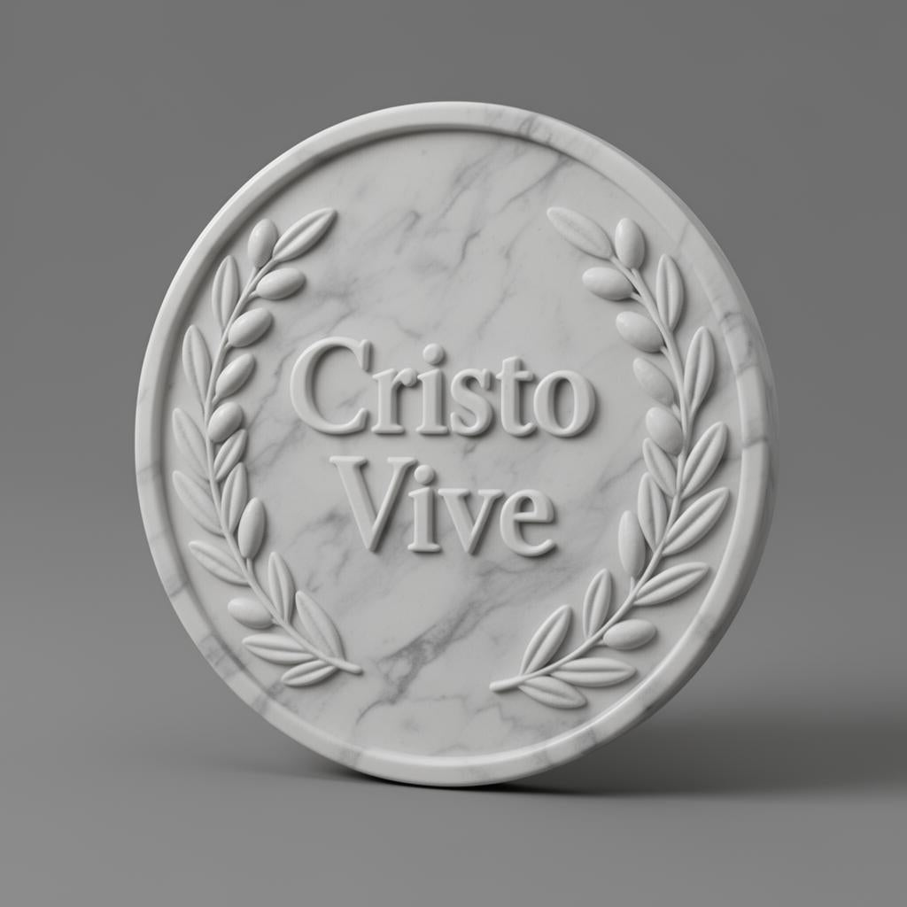 Placa Cristã Páscoa - Cristo Vive