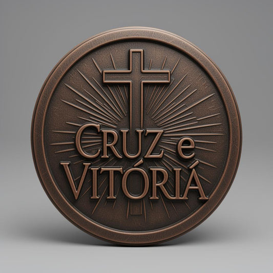 Placa Cristã Páscoa - Cruz e Vitória