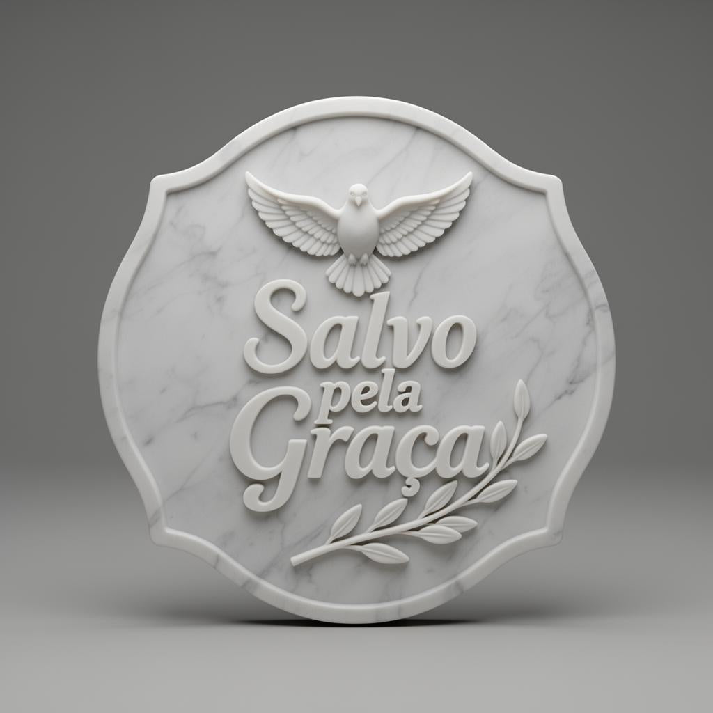 Placa Cristã Páscoa - Salvo pela Graça