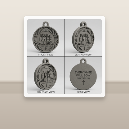 Medalhão de Adoração - Figura em Reverência - contexto